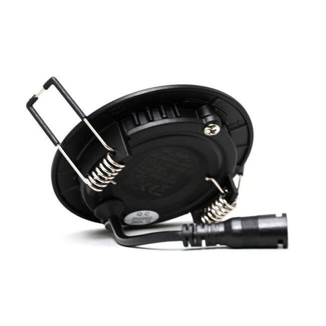 LED Downlight - 3W - ø85 mm - 4000K Helder Wit - IP40 - Inbouw - Zwart