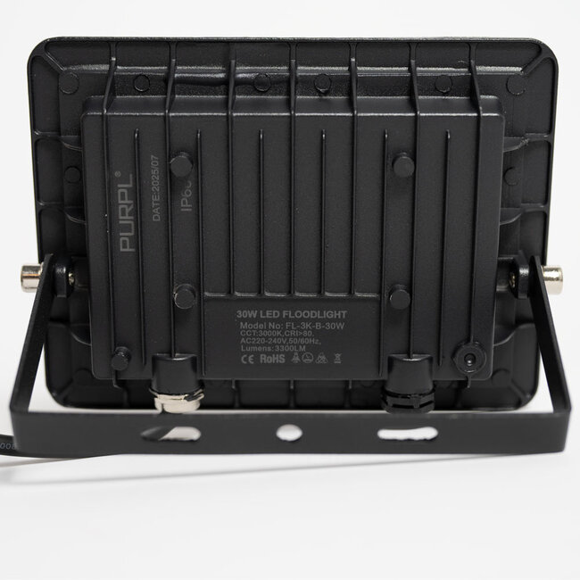 LED Breedstraler - 30W - 2700K Warm Wit - 3100 lm - 120º - IP66 - IK08 - Zwart