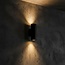 PURPL LED GU10 Dubbele Wandlamp 'Houston' Up & Down Zwart IP20
