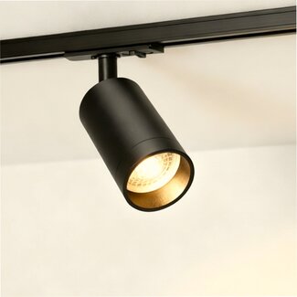 PURPL LED railspot - GU10 armatuur - Ø54x100mm - 1-fase - Zwart