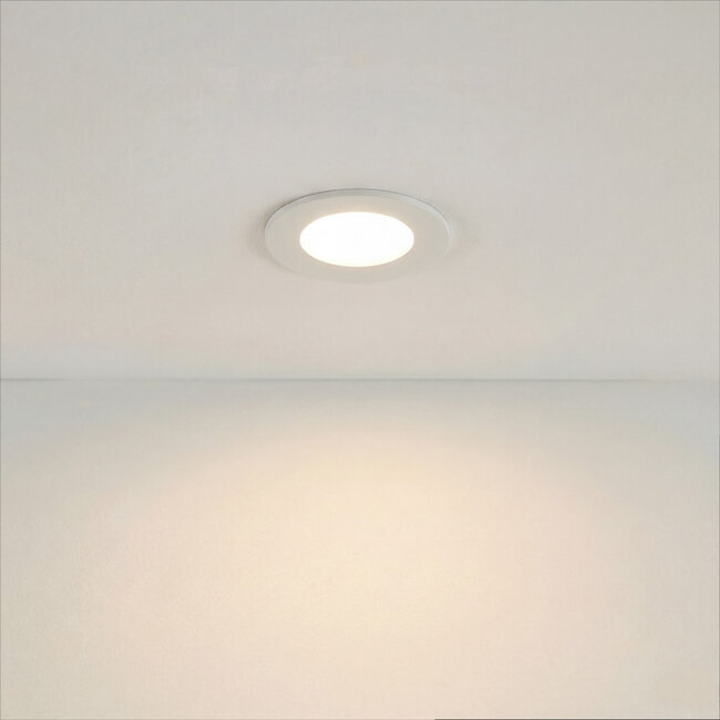 PURPL LED Downlight - 3W - ø85 mm - 3000K Warm Wit - IP40 - Inbouw - Rond - Wit