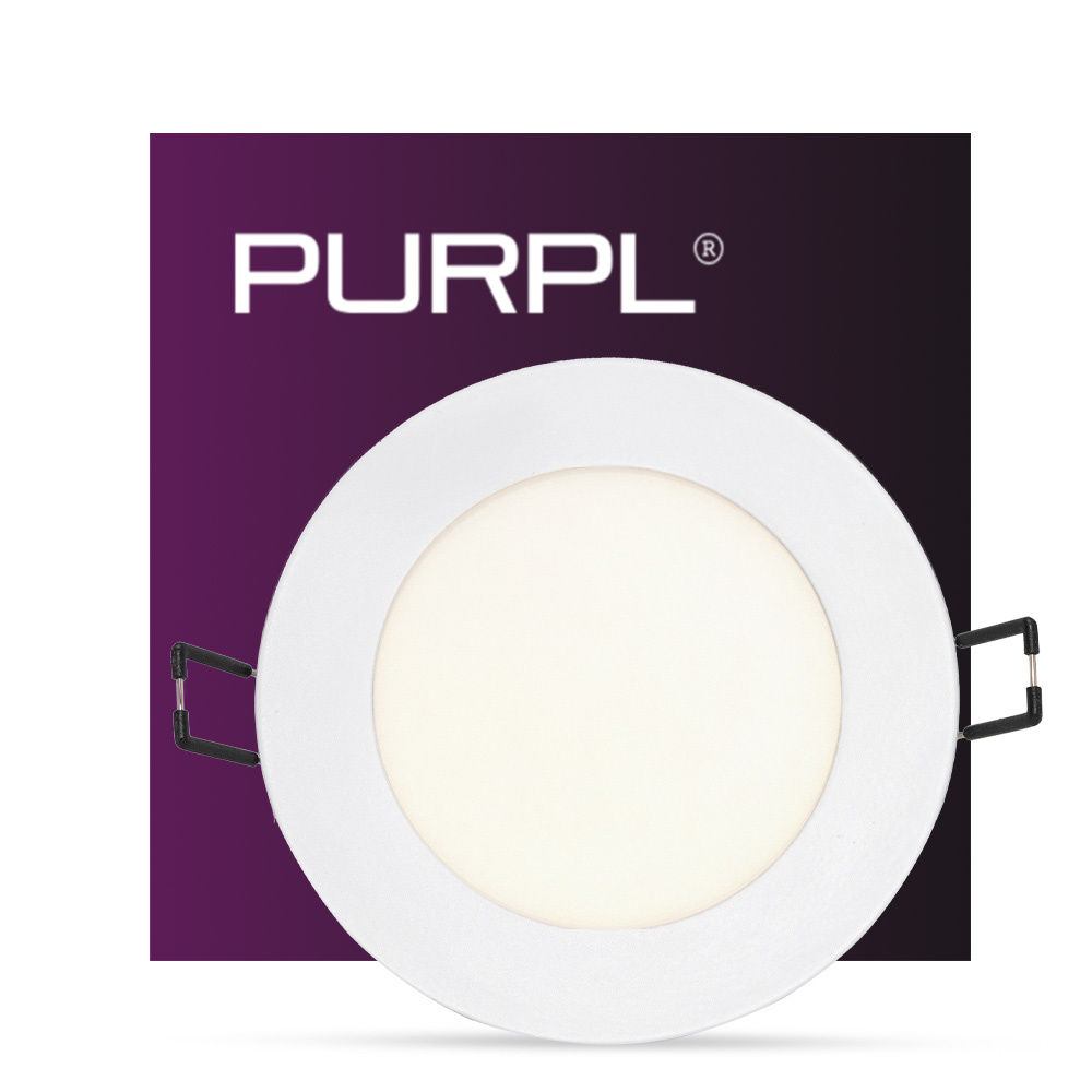 PURPL LED Downlight - 6W - ø120 mm - 4000K Helder Wit - IP40 - Inbouw - Rond - Wit