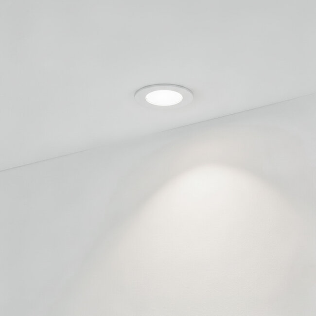 LED Downlight - 6W - ø120 mm - 4000K Helder Wit - IP40  - Inbouw - Rond - Wit