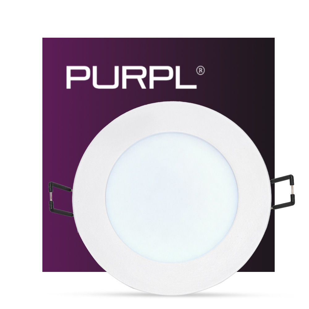 PURPL LED Downlight - 6W - ø120 mm - 6000K Koud Wit - IP40 - Rond - Inbouw - Wit