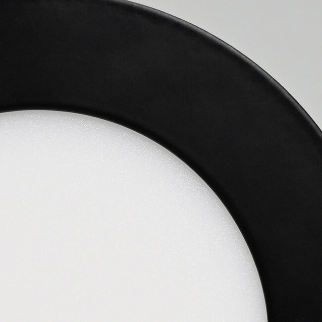 LED Downlight - 6W - ø120 mm - 4000K Helder Wit - IP40  - Inbouw - Rond - Zwart