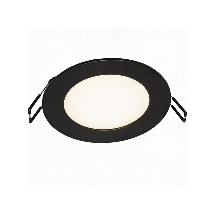 LED Downlight - 6W - ø120 mm - 4000K Helder Wit - IP40  - Inbouw - Rond - Zwart