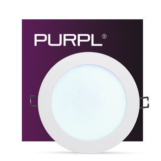 PURPL LED Downlight - 12W - ø170 mm - 6000K Koud Wit - IP40 - Inbouw - Rond - Wit