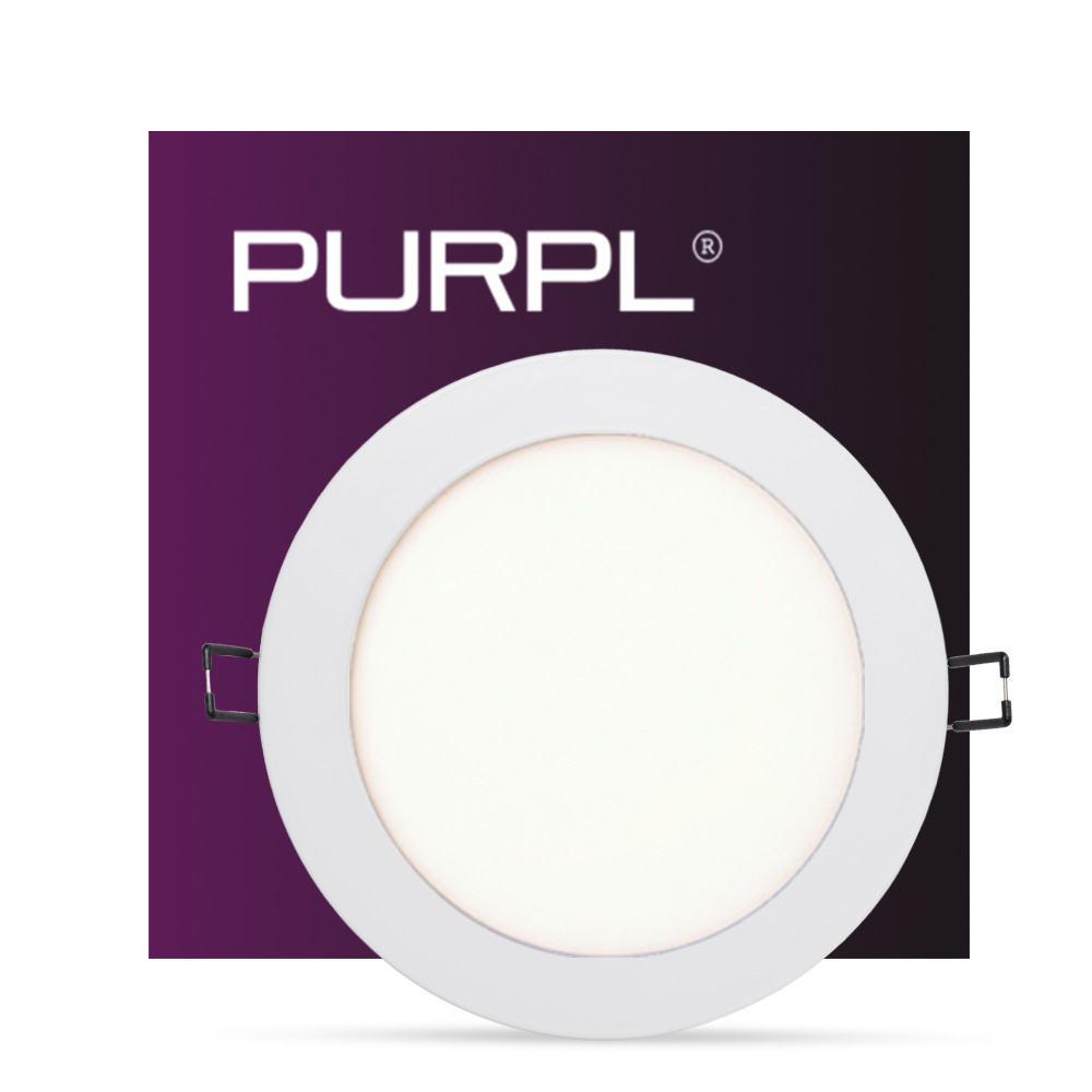 PURPL LED Downlight - 12W - ø170 mm - 4000K Helder Wit - IP40 - Inbouw - Rond - Wit