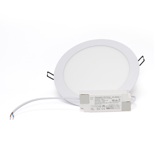 PURPL LED Downlight - 18W - ø225 mm - 6000K Koud Wit - IP40 - Inbouw - Rond - Wit