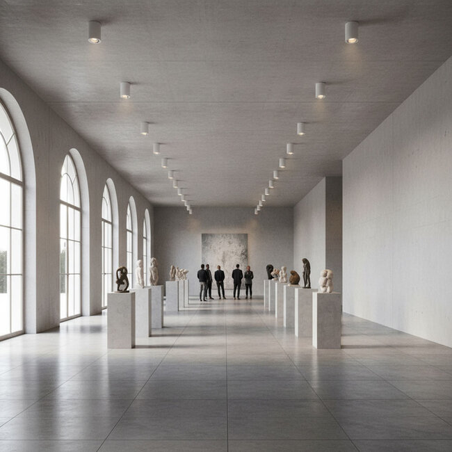 LED opbouwspot - Ø71 mm - GU10 fitting - IP54 - Kantelbaar - Rond - Wit