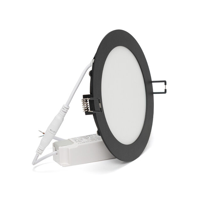 PURPL LED Downlight - 12W - ø170 mm - 4000K Helder Wit - IP40 - Inbouw - Rond - Zwart