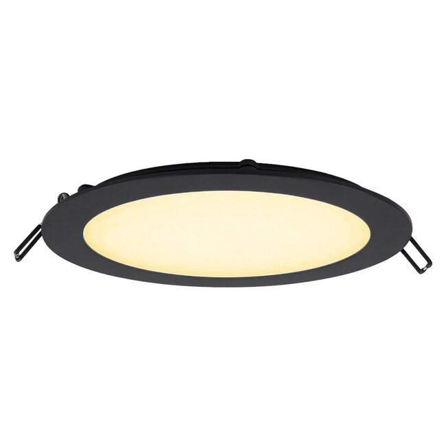 PURPL LED Downlight - 18W - ø225 mm - 3000K Warm Wit - IP40 - Inbouw - Rond - Zwart