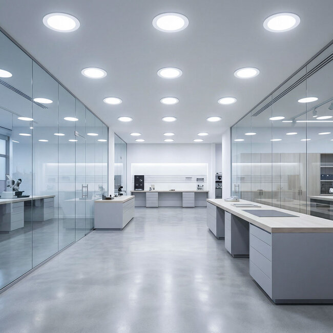 LED Downlight - 24W - ø238 mm - 6000K Koud Wit - IP40 - Inbouw - Rond - Wit