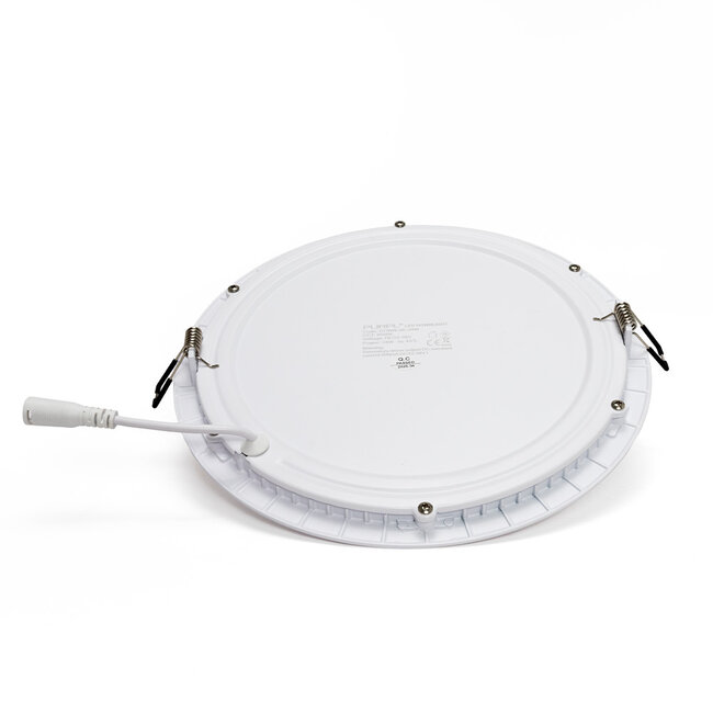 PURPL LED Downlight - 24W - ø238 mm - 4000K Helder Wit - IP40 - Inbouw - Rond - Wit