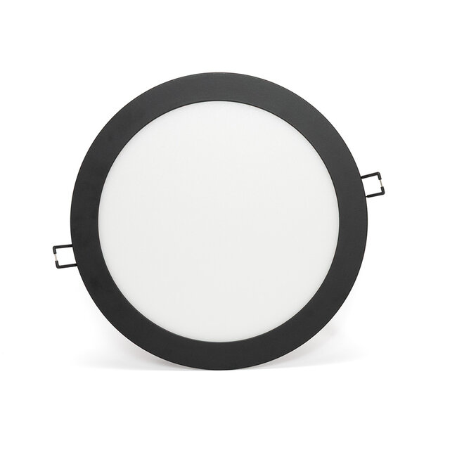 PURPL LED Downlight - 24W - ø238 mm - 4000K Helder Wit - IP40 - Inbouw - Rond - Zwart