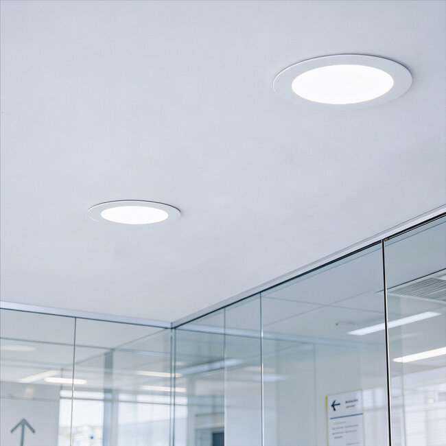 PURPL LED Downlight - 18W - ø225 mm - 6000K Koud Wit - IP40 - Inbouw - Rond - Wit