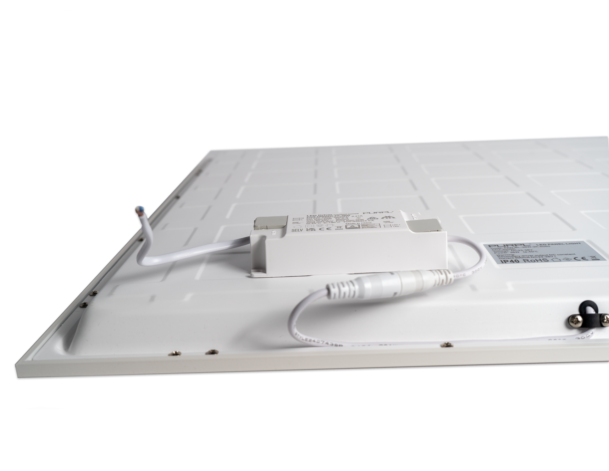 PURPL LED Paneel - 30x30 - 6000K Koud wit- 20W - 2000 lm - 100 lm/W - UGR<22 - IP50 - Flikkervrij - Back-lit, foto 5 van 6