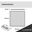 LED Paneel - 62x62 - CCT (2700K-6500K) - Dimbaar - 36W - 3600-3900 lm - 100 lm/W - UGR<22 - IP40 - Flikkervrij - Back-lit