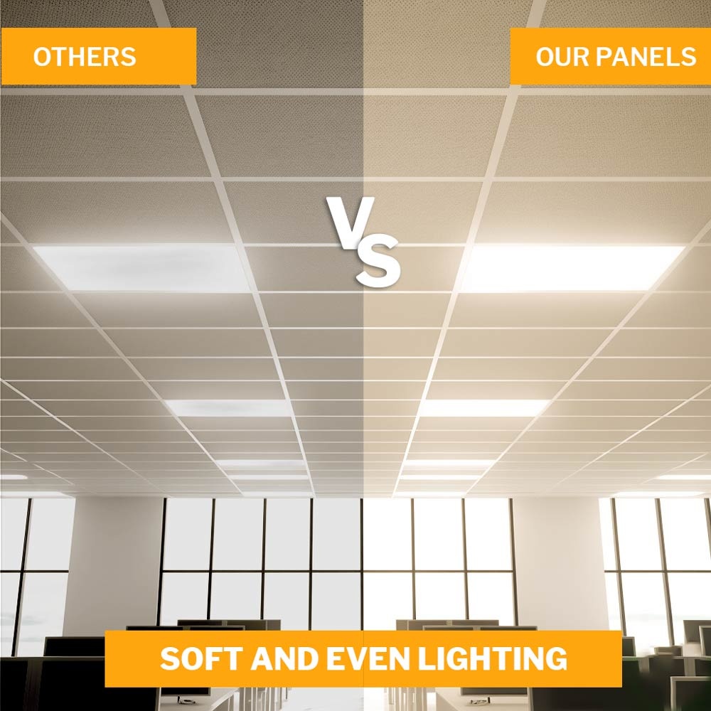PURPL LED Paneel - 60x60 - 3000K Warm Wit - 33W - 3300 lm - 100 lm/W - UGR<22 - Flikkervrij - Edge-lit, foto 6 van 6