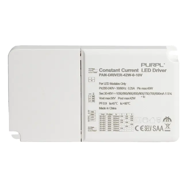 PURPL LED Driver - 42W - 0-10V - Dimbaar - 1050mA - Flikkervrij