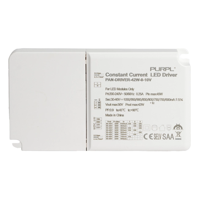 PURPL LED Driver - 42W - 0-10V - Dimbaar - 1050mA - Flikkervrij, foto 2 van 6