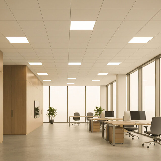 PURPL LED Paneel - 30x30 - 3000K Warm Wit - 18W - 1800 lm - 100 lm/W - UGR<22 - Flikkervrij - Edge-lit