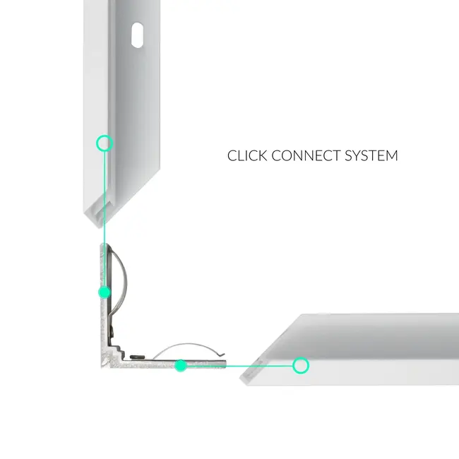 Opbouwframe LED Paneel - 30x60 - Wit - Easy Click & Connect