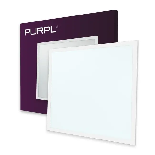 PURPL LED Paneel - 62x62 - 6000K Koud wit - 33W - 3300 lm -100 lm/W - UGR<22 - Flikkervrij - Edge-lit