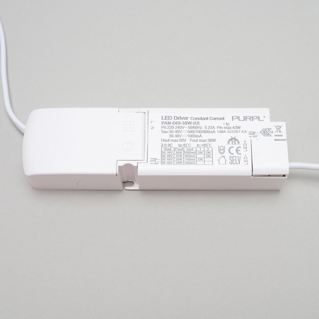 PURPL LED Driver - 38W - 30-40V - 1000mA - Niet Dimbaar
