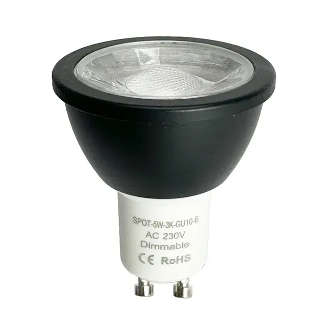 PURPL GU10 LED Spot | 5W 2700K Warm Wit | Dimbaar | Zwart
