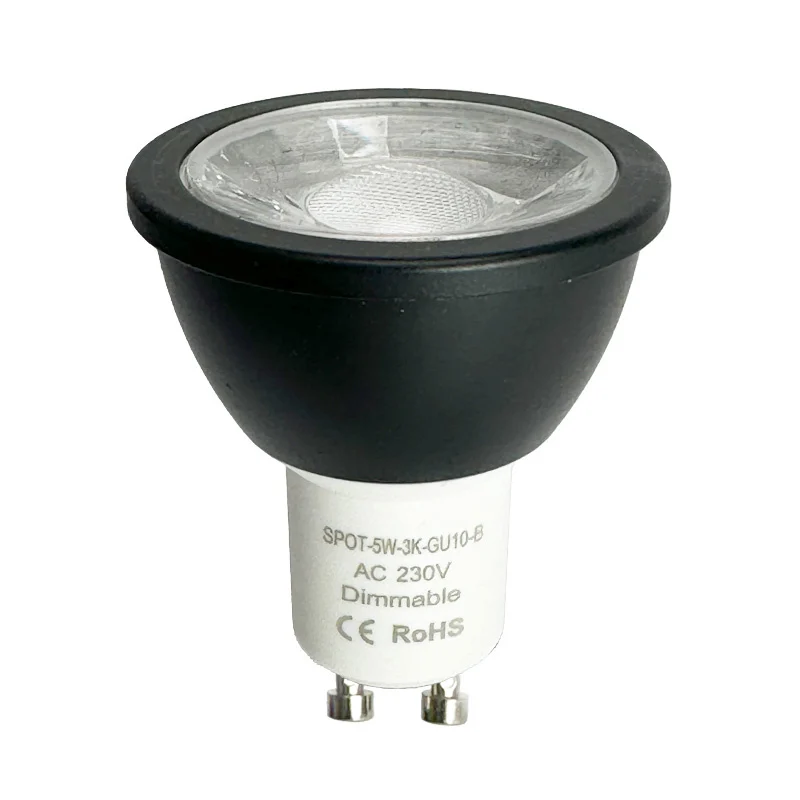 PURPL GU10 LED Spot | 5W 2700K Warm Wit | Dimbaar | Zwart, foto 3 van 6