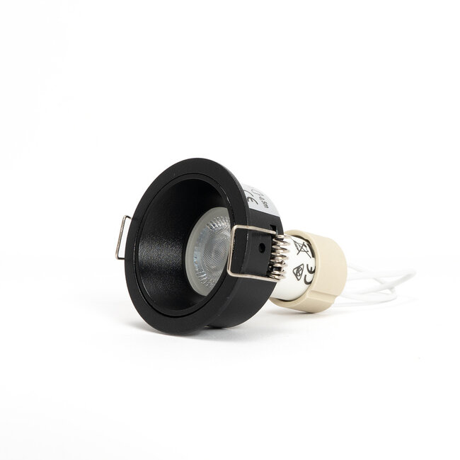 PURPL Inbouw Armatuur - GU10 - MR11 - Ø55mm x 28mm - IP20 - Incl. GU10 fitting - Zwart Aluminium