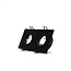 PURPL Dubbele Inbouwspot GU10 Armatuur - Lage Inbouwhoogte - GU10 Fitting - 175x92x25 mm - Kantelbaar - Aluminium - IP44 - Zwart