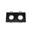 PURPL Dubbele Inbouwspot GU10 Armatuur - Lage Inbouwhoogte - GU10 Fitting - 175x92x25 mm - Kantelbaar - Aluminium - IP44 - Zwart