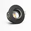 GU10 Ronde Inbouwspot Armatuur -  Ø85mm x 45mm - IP65 - Kantelbaar - Incl. fitting - Zwart Aluminium