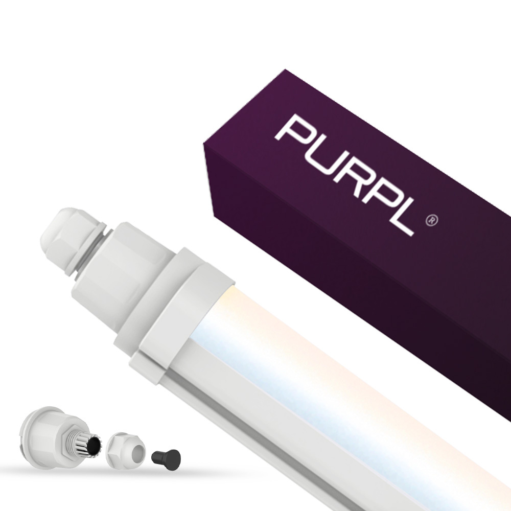 PURPL Waterproof LED Batten Pro - 120 cm - 33W - 4000 lm - 3CCT (3000K/4000K /5700K) - IP65 - IK08 - Flikkervrij