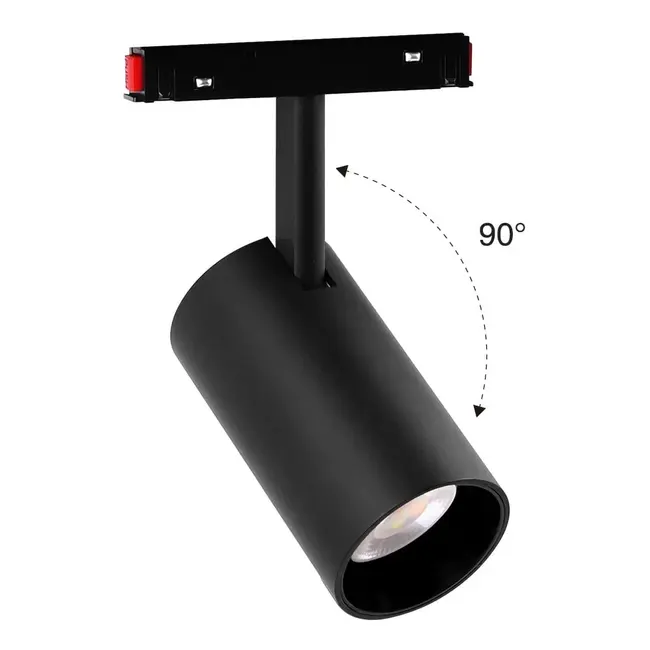 MiBoxer/Mi-Light 48V Magnetische Railspot - Ø63x130mm - RGB+CCT (2700-6500K) - Zigbee 3.0 + 2.4GHz - 12W - 1000 lm - Dimbaar - Zwart
