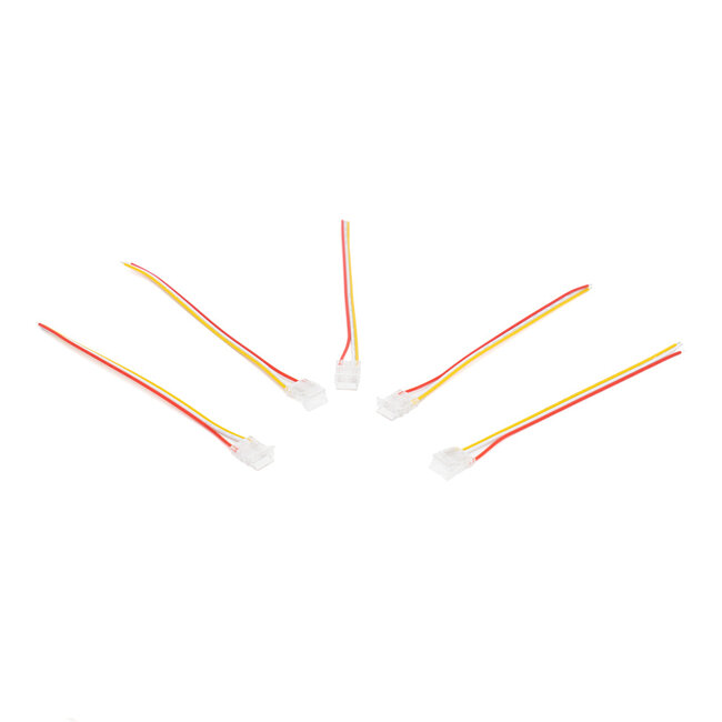 PURPL Cable Click Connectors (5 stuks) - Strip to Wire (15 cm draad) - IP20 - Voor COB LED Strips CCT
