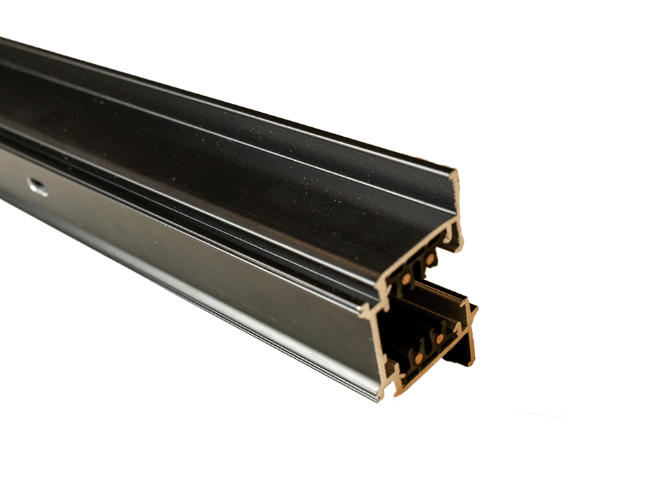 Powergear 3-Fase Rail 1,5 Meter - Inbouw - Zwart, foto 2 van 5