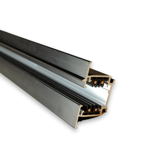 Powergear 3-Fase Rail 1,5 Meter - Inbouw - Zwart