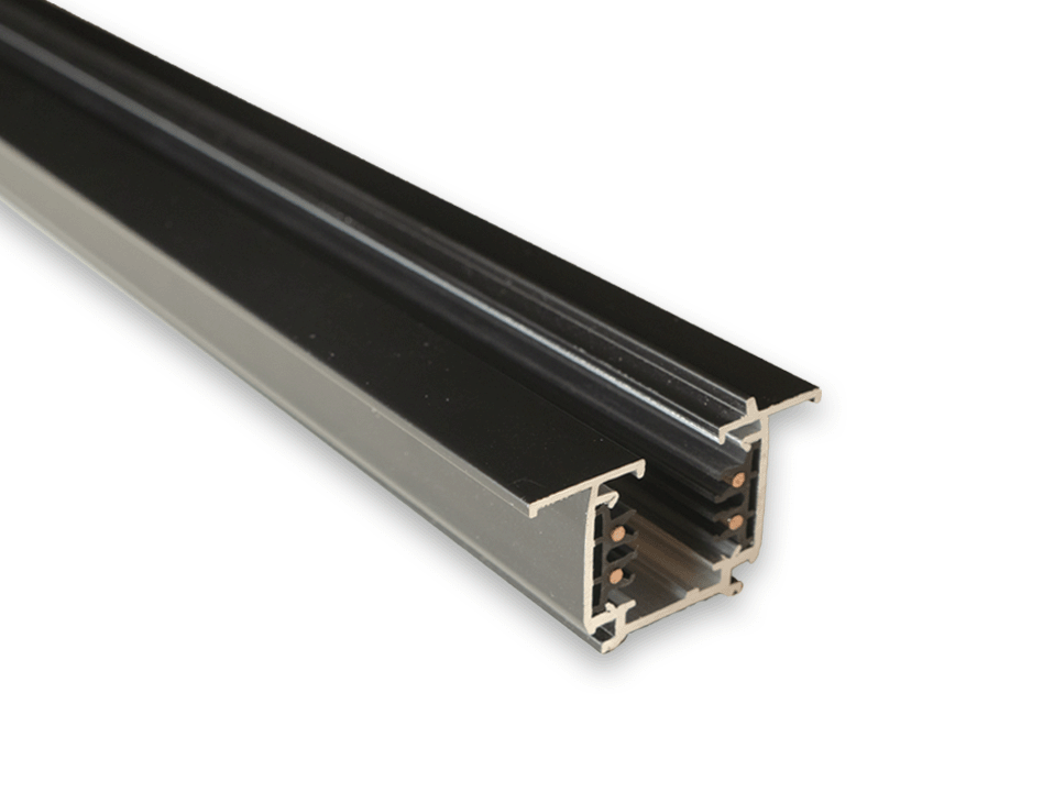 Powergear 3-Fase Rail 1,5 Meter - Inbouw - Zwart, foto 4 van 5