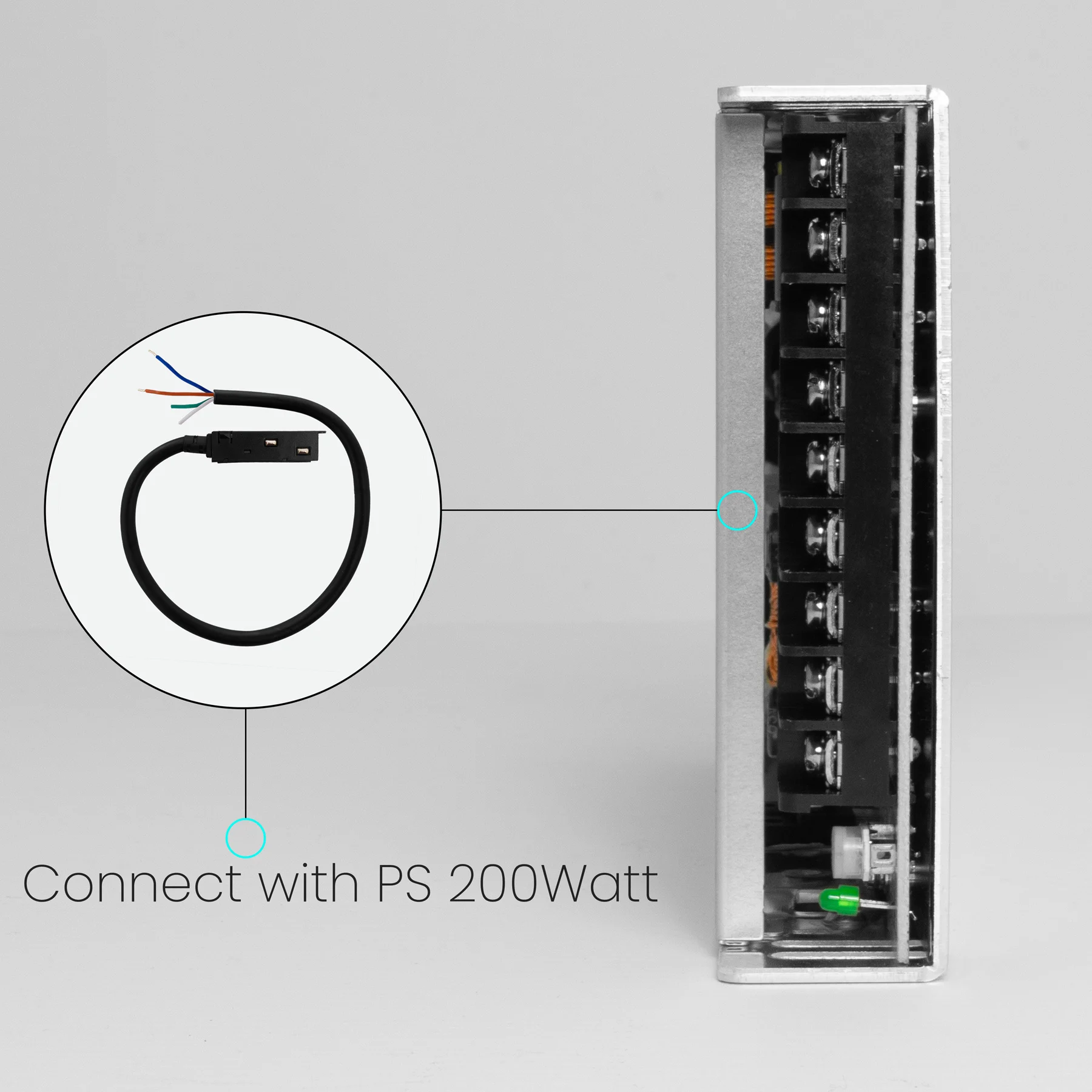MiBoxer/Mi-Light 48V Voedingsconnector - Voor Magnetische Track Rails, foto 2 van 2