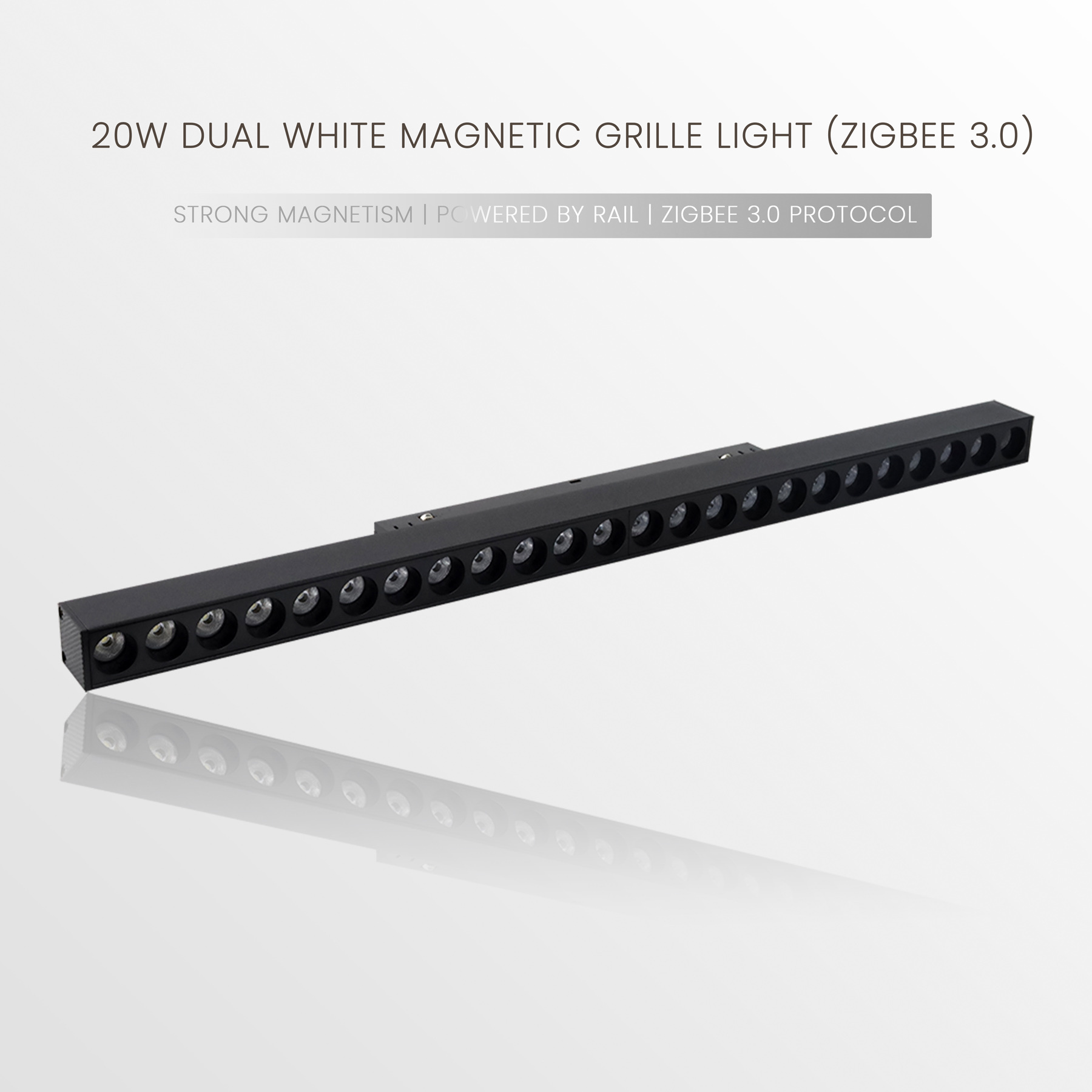 MiBoxer/Mi-Light 48V Magnetische LED Bar - CCT (2700K-6500K) - 20W - 1530 lm - Zigbee 3.0 - Dimbaar - IP44 - Zwart, foto 4 van 6