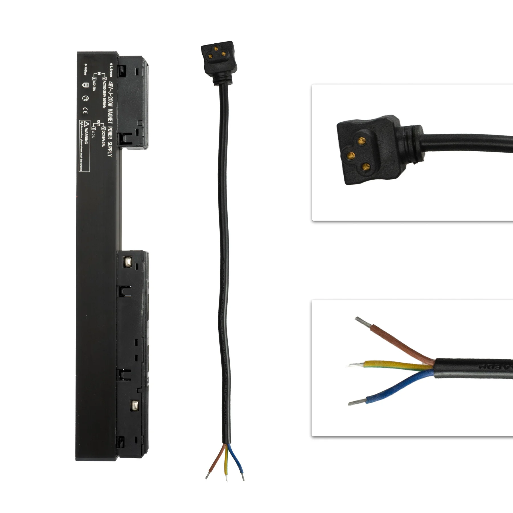 PURPL 48V Interne LED Driver - 200W - 48V Magnetische Track Rails, foto 2 van 3