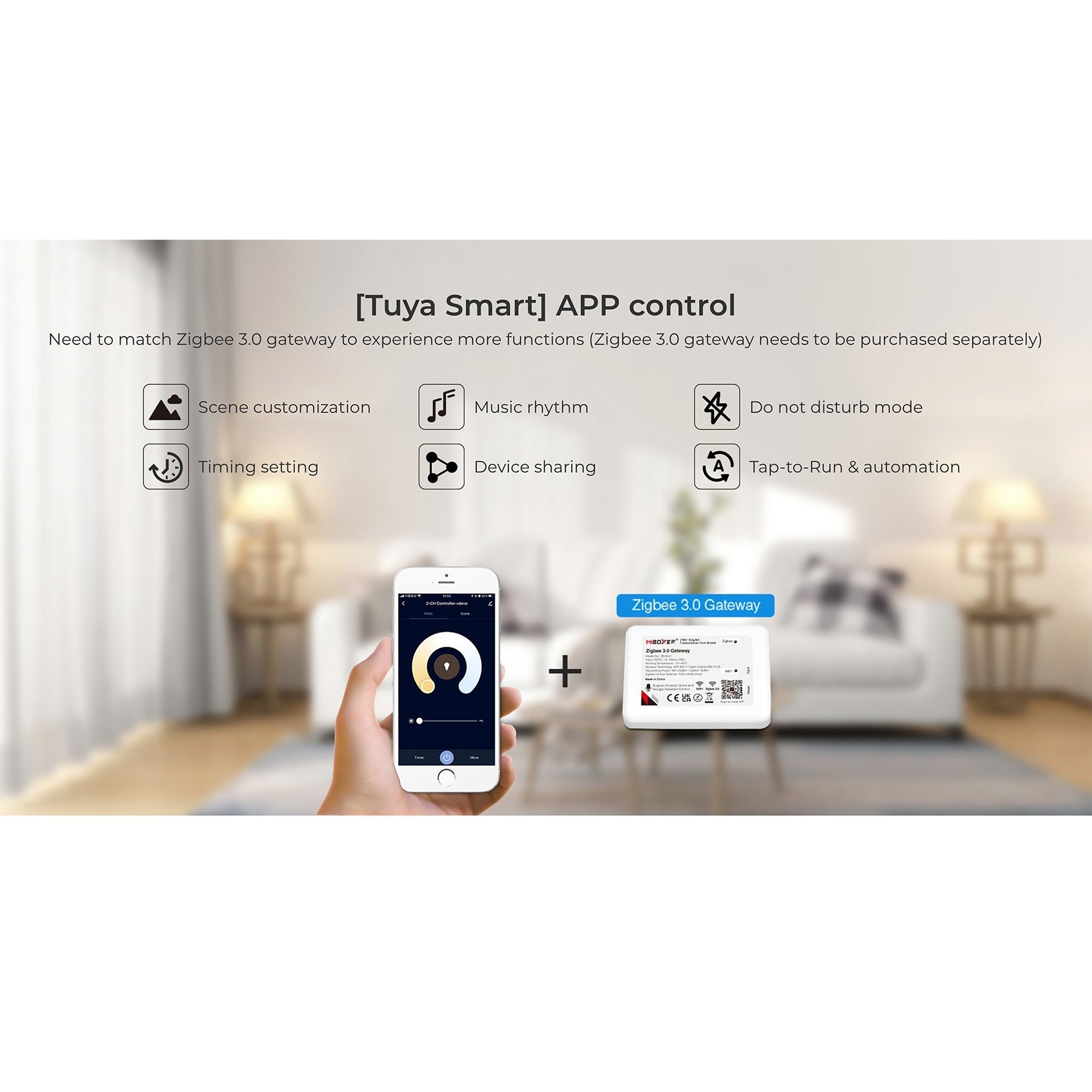 MiBoxer/Mi-Light Miboxer LED Controller - 3-in-1 - Zigbee 3.0 + 2.4GHz - RGB/RGBW/RGB+CCT - FUT037Z+, foto 5 van 5