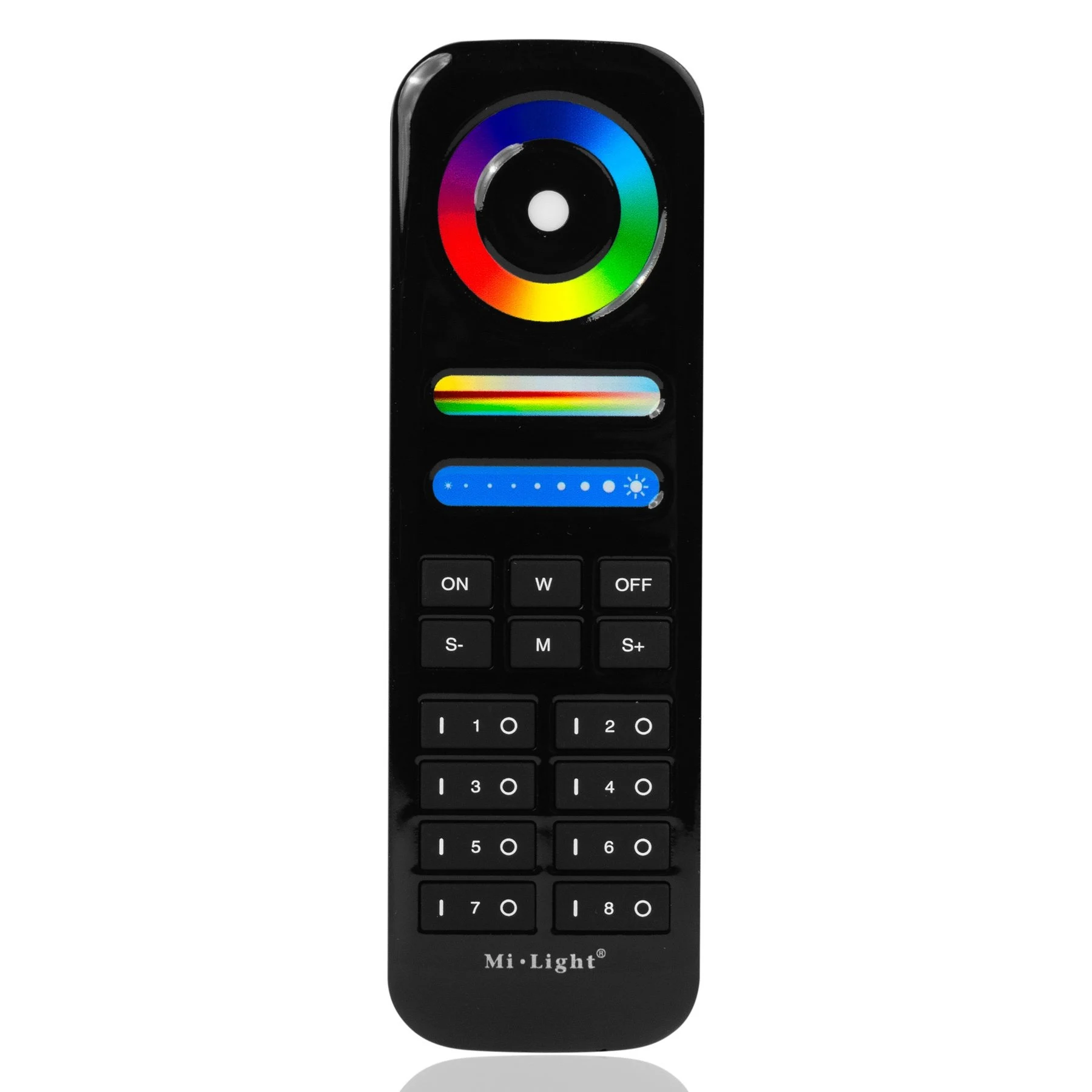 MiBoxer/Mi-Light MiBoxer Afstandsbediening - FUT089-B - RGB + CCT (2700K-6500K) - 8-Zone - RF 2.4Ghz - Zwart