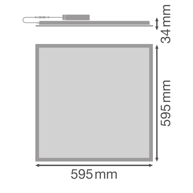 Ledvance LED Paneel Compact - 60x60 - 4000K Helder wit - 33W - 3630 lm - 110 lm/W - UGR<25 - Flikkervrij - Back-lit