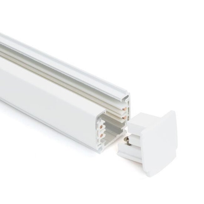 Powergear 3-fase Rail Eindkap | Wit | PRO-0432 - 4 stuks