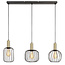 PURPL Design Hanglamp Industrieel - 3-Lichts - Zwart met Goud - E27 fittingen - Rond