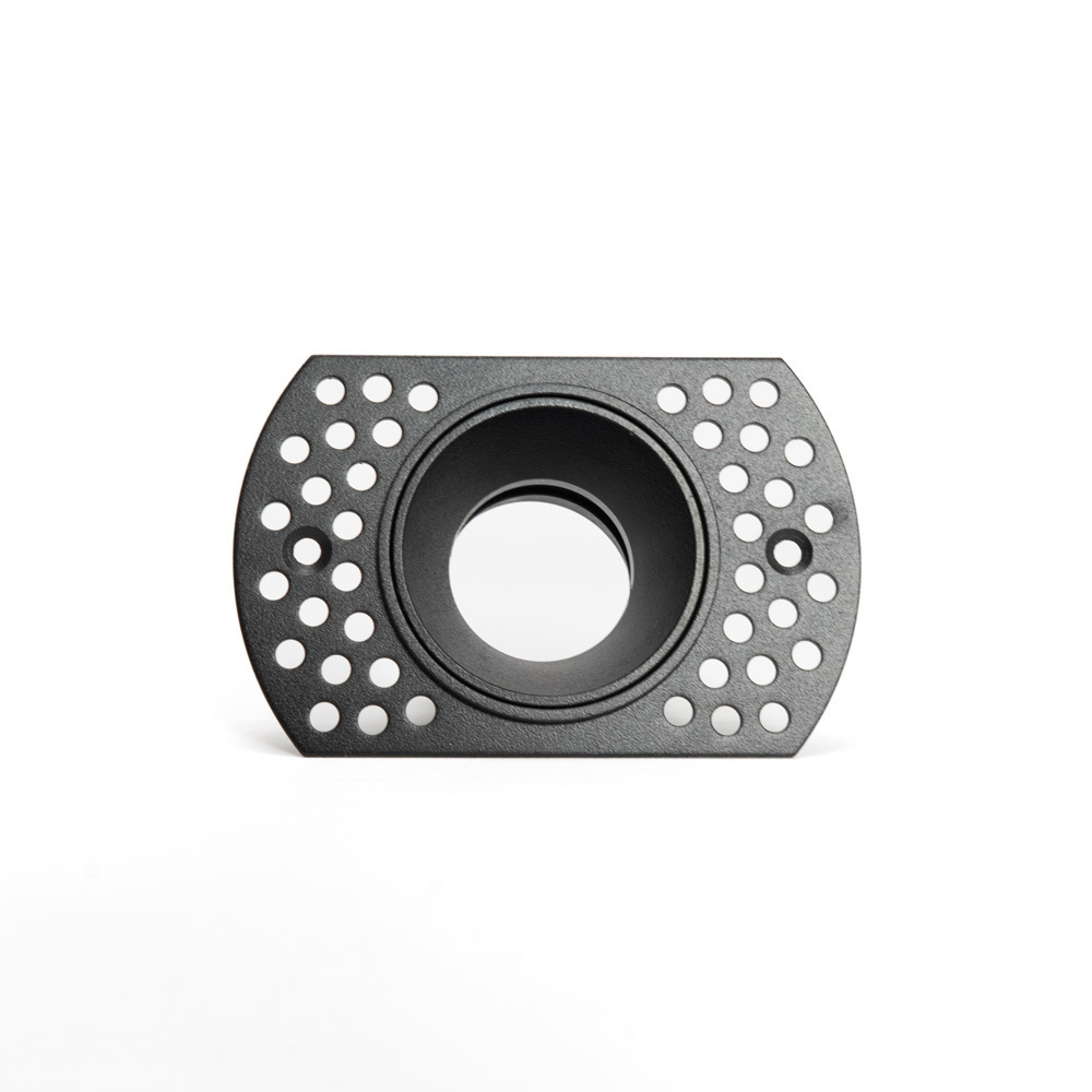 PURPL Inbouw Armatuur - GU10 - MR11 - Trimless - Ø90mm x 41,5mm - IP20 - Incl. GU10 fitting - Zwart Aluminium, foto 2 van 6